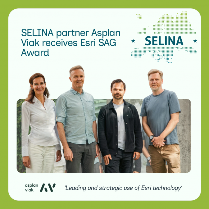 SELINA partner Asplan Viak receives Esri SAG Award